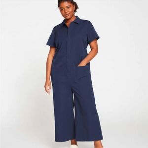 Universal Standard Navy Midi Jumpsuit